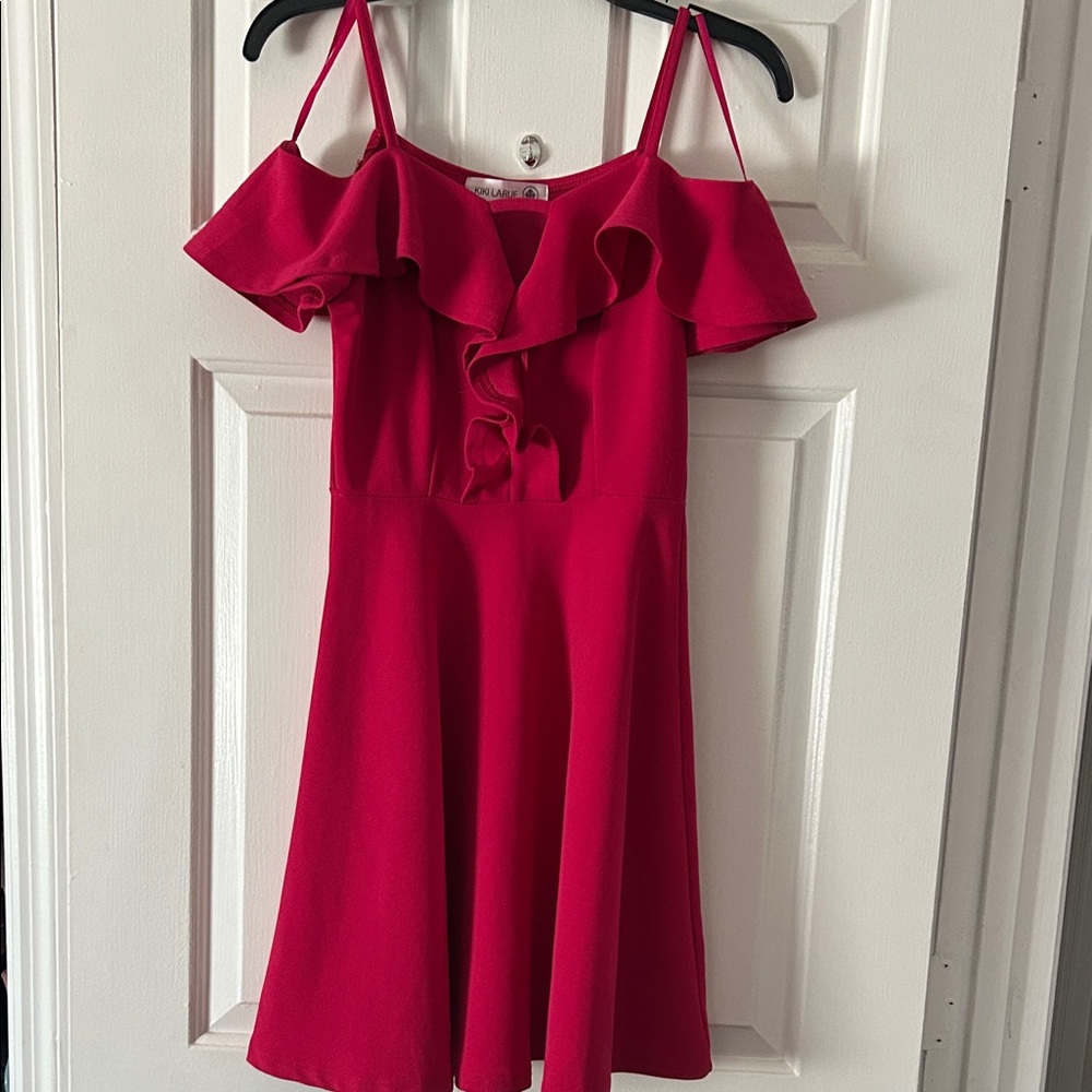 Kiki Larue Red Off-Shoulder Dress